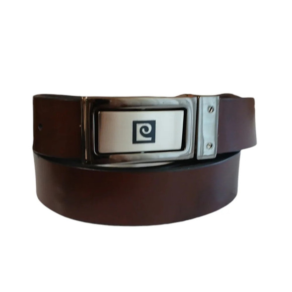 NEW Pierre Cardin Men's Black or Brown Leather Belt Size 3X 44" Waist - Picture 1 of 11